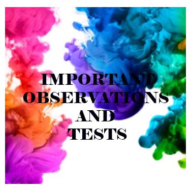 Important Observations and Tests