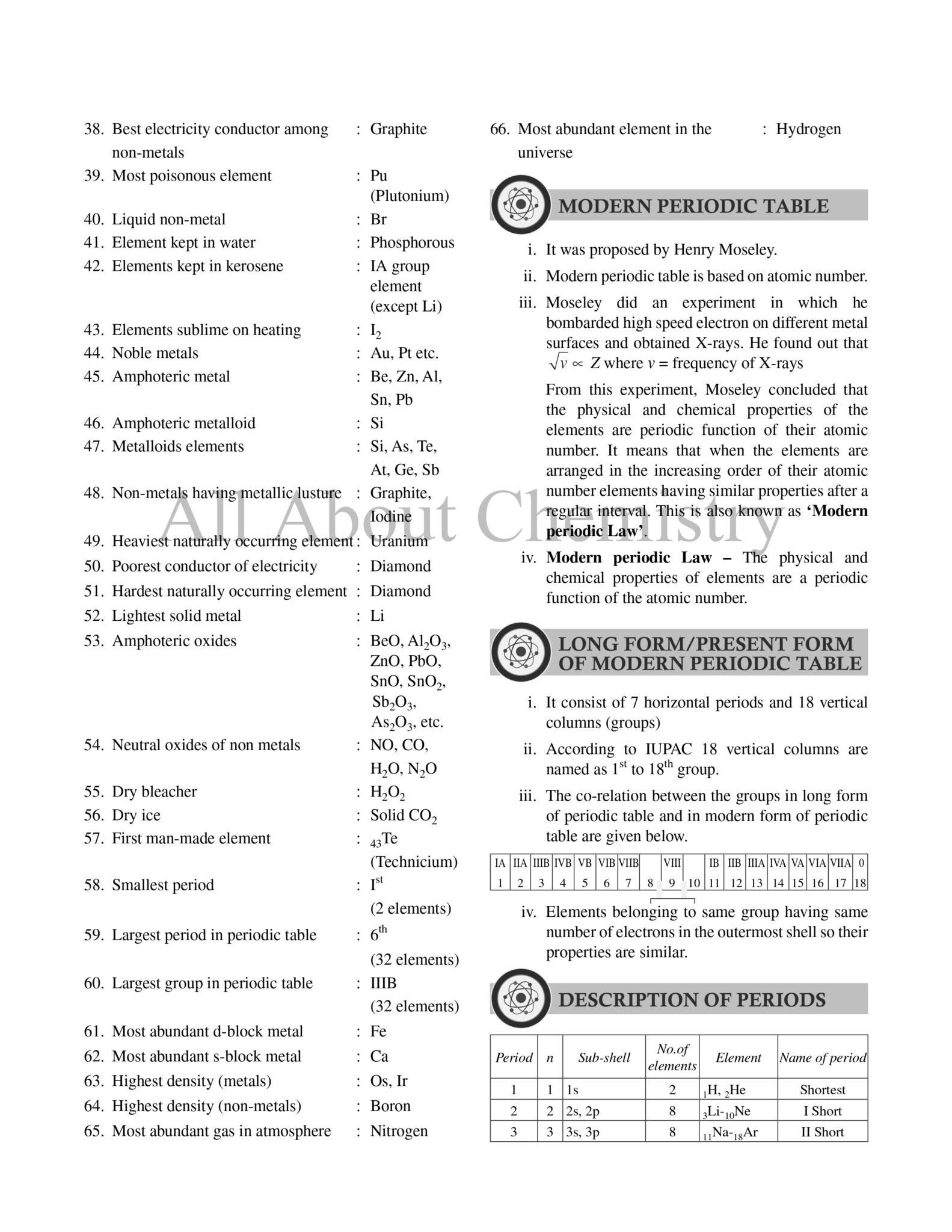 Classification of Elements and Periodicity in Properties ALL ABOUT ...