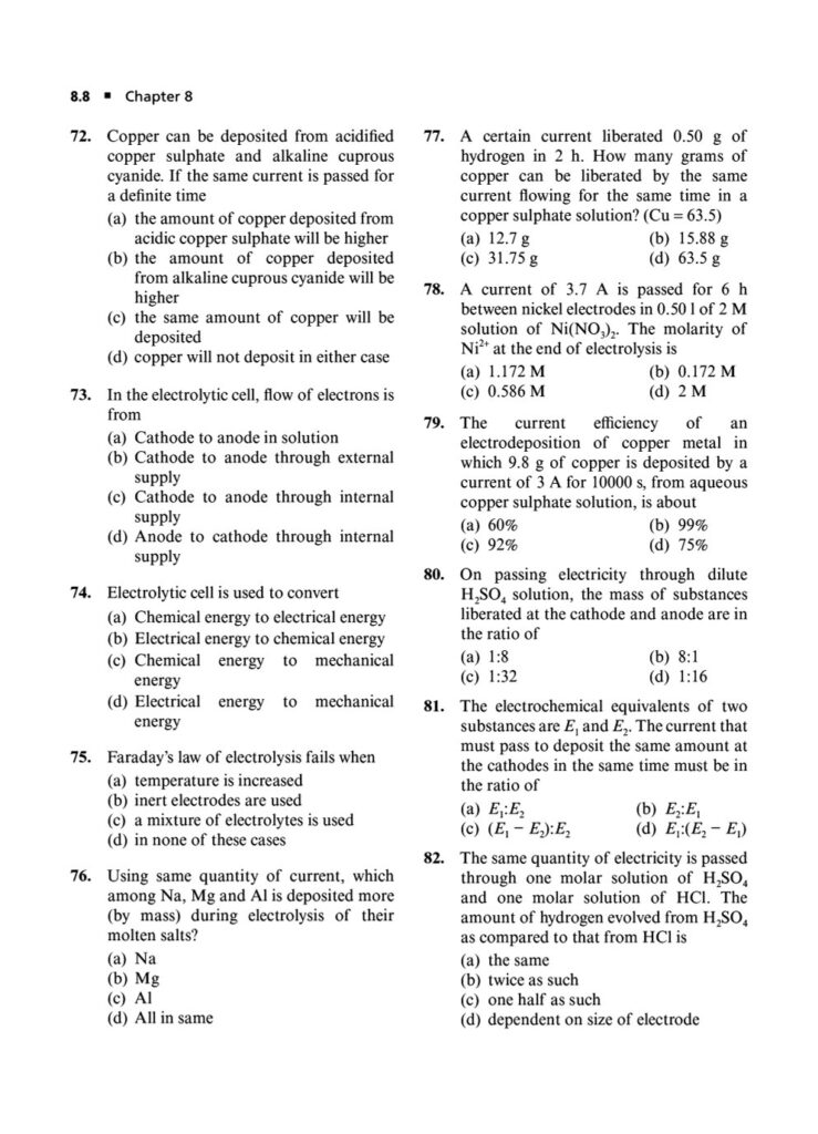 ELECTROCHEMISTRY JEE MAIN QUESTIONS PDF|Biswajit Das